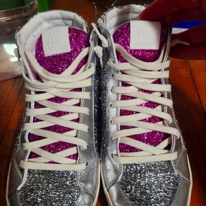 P448 metallic high tops